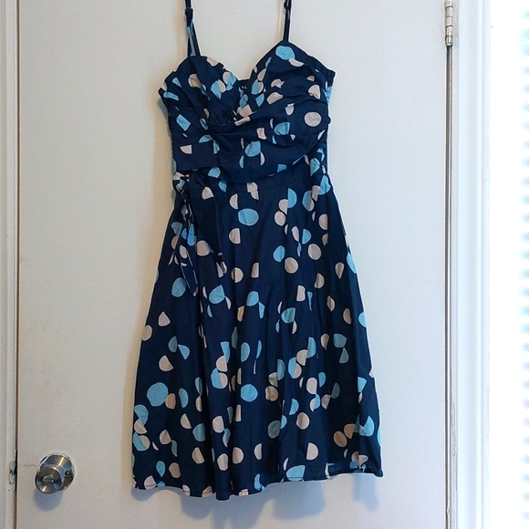 Blue polka dot summer dress - Picture 2 of 5